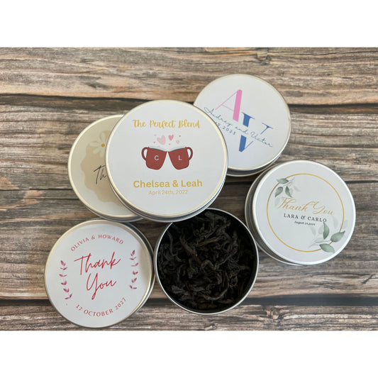 Recuerdo de boda personalizado con té *